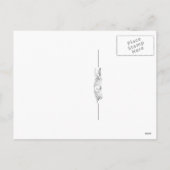 クリスマススノーフレークはがき – -フランスのストアウィンドウ シーズンポストカード (裏面)