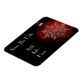 クリスマススノーフレークは日付磁石を保存 マグネット (左側)