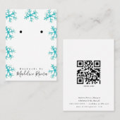 クリスマススノーフレークアーティザンイヤリングディスプレイカード コーリングカード (正面/裏面)