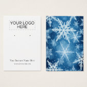 クリスマススノーフレークイヤリングディスプレイカード (正面&裏面)