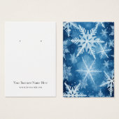 クリスマススノーフレークイヤリングディスプレイカード (正面&裏面)