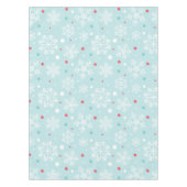 クリスマススノーフレークウィンターブルー テーブルクロス (正面)