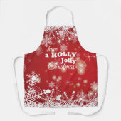 クリスマススノーフレークエプロン エプロン (正面)