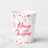 クリスマススノーフレークオーナメント紙CUPS 紙コップ (正面)