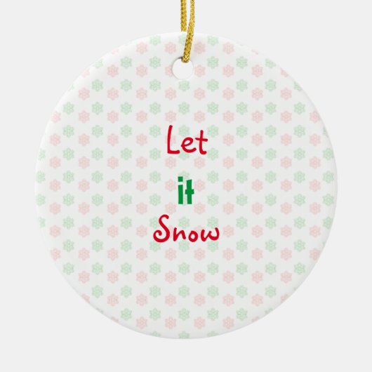 クリスマススノーフレークオーナメント セラミックオーナメント (正面)