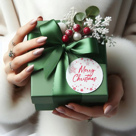 クリスマススノーフレークオーナメント ラウンドシール