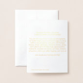 クリスマススノーフレークオーナメント...金ゴールド箔 箔カード (裏面封筒付き)