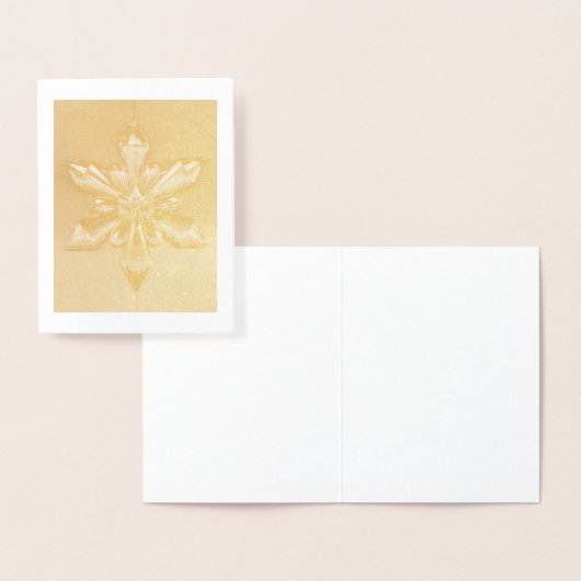 クリスマススノーフレークオーナメント...金ゴールド箔 箔カード (ディスプレー)