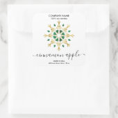 クリスマススノーフレークキャンドルラベル製品ラベル スクエアシール (バッグ)