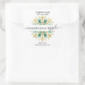 クリスマススノーフレークキャンドルラベル製品ラベル スクエアシール (バッグ)