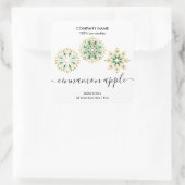 クリスマススノーフレークキャンドルラベル製品ラベル スクエアシール (バッグ)