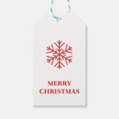 クリスマススノーフレークギフトラベル ギフトタグ (正面)