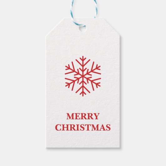 クリスマススノーフレークギフトラベル ギフトタグ (正面)