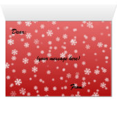 クリスマススノーフレークグリーティングカード (内部横(下))