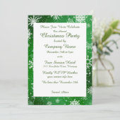 クリスマススノーフレークグリーン 招待状 (スタンド正面)