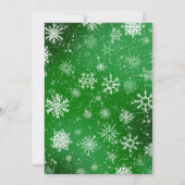 クリスマススノーフレークグリーン 招待状 (裏面)