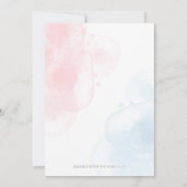 クリスマススノーフレークケーキ冬の性別が明らかになる 招待状 (裏面)