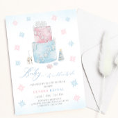 クリスマススノーフレークケーキ冬の性別が明らかになる 招待状