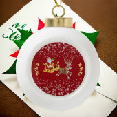 クリスマススノーフレークサンタホホホホホホホトリンダースリー セラミックボールオーナメント