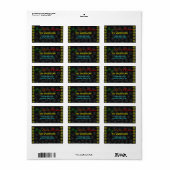 クリスマススノーフレークジョーラブピース住所 シール (フルシート)