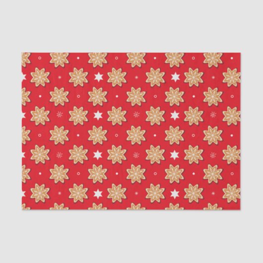 クリスマススノーフレークジンジャーブレッド 薄葉紙 (正面)