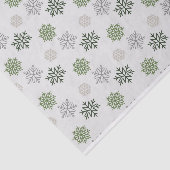 クリスマススノーフレークスグリーン金ゴールド 薄葉紙 (詳細)