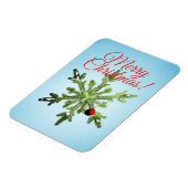 クリスマススノーフレークスタイリッシュ – 冬休み マグネット (左側)