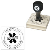 クリスマススノーフレークスターフェスティバルホリデーアドレス ラバースタンプ (押印)