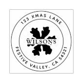 クリスマススノーフレークスターフェスティバルホリデーアドレス ラバースタンプ (インプリント)