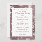 クリスマススノーフレークスダスティバラ 招待状 (正面)