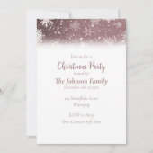 クリスマススノーフレークスダスティバラ 招待状 (正面)