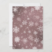 クリスマススノーフレークスダスティバラ 招待状 (裏面)