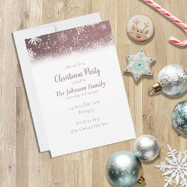 クリスマススノーフレークスダスティバラ 招待状