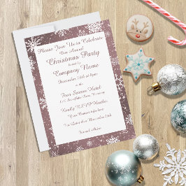 クリスマススノーフレークスダスティバラ 招待状