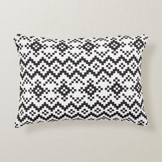 クリスマススノーフレークスフェア島シームレスパターナート アクセントクッション (正面)