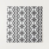 クリスマススノーフレークスフェア島シームレスパターナート タペストリー (正面(横))