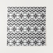 クリスマススノーフレークスフェア島シームレスパターナート タペストリー (正面)