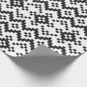 クリスマススノーフレークスフェア島シームレスパターナート ラッピングペーパー (角)