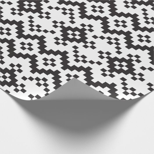 クリスマススノーフレークスフェア島シームレスパターナート ラッピングペーパー (角)