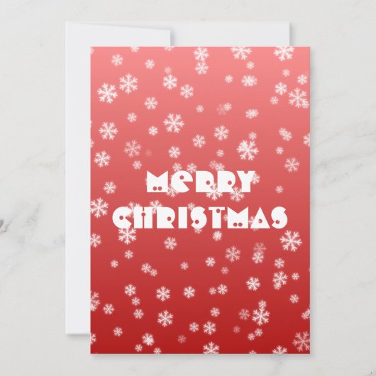 クリスマススノーフレークスフラットカード (正面)