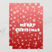 クリスマススノーフレークスフラットカード (正面/裏面)
