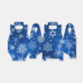 クリスマススノーフレークスブルーとシルバーのお願いボックス フェイバーボックス (折り畳みなし)