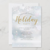 クリスマススノーフレークスホリデーパーティー招待状 招待状 (正面)