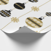 クリスマススノーフレークスボーブルホリデーギフトラップ。 ラッピングペーパー (角)