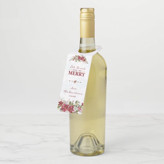 クリスマススノーフレークスポ食べインセスティア飲み物とメリーbe ボトルネックタグ (アングル)