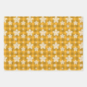 クリスマススノーフレークタータンチェックラッピング紙 ラッピングペーパーシート (正面3)