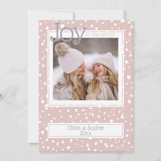 クリスマススノーフレークダスティーバラフォトフレーム (正面)