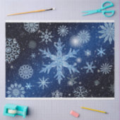 クリスマススノーフレークティッシュペーパー 薄葉紙 (クラフト)
