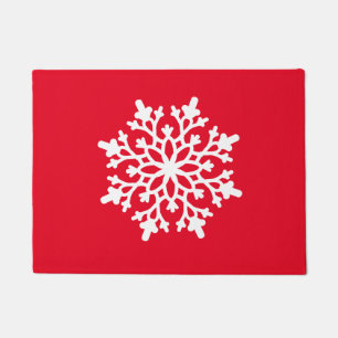 クリスマススノーフレークドアマット ドアマット