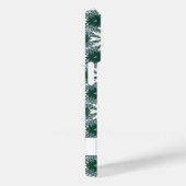 クリスマススノーフレークパターパーソナライズされたングリーン Case-Mate iPhoneケース (裏面 / 右)